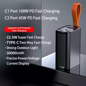 100w Pd Power Bank 30000mah Power Bank 4 Port Output Fast Charging Pd100W Big Capacity Mobile Phone Portable <strong>Charger</strong> - Product Image 5