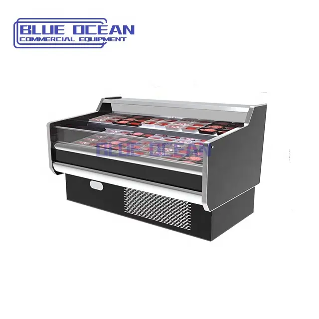 Refrigerador do contador do serviço neveras refrigerador exposição duas camada contador congelador