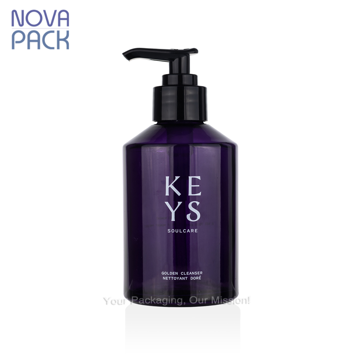 Bouteille violette + pompe noire