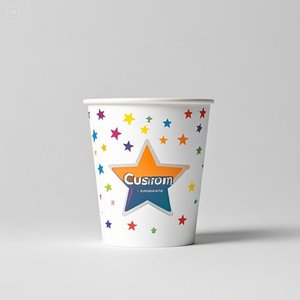 加厚单壁方形纸定制设计纸杯 - Product Image 6