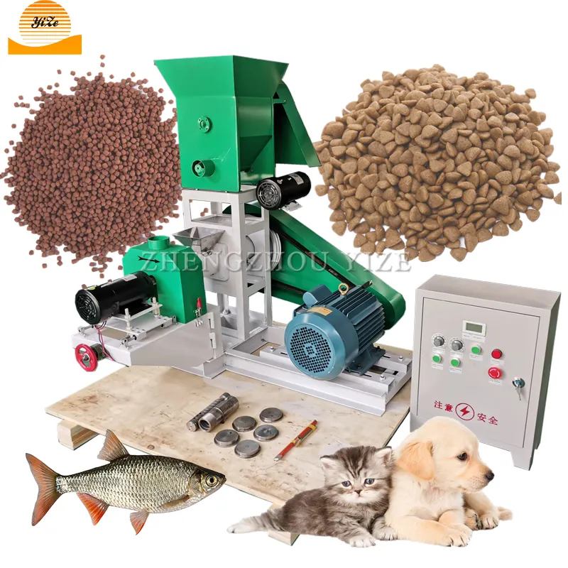 Floating fish feed pellet making machine animal feed production extruder machine