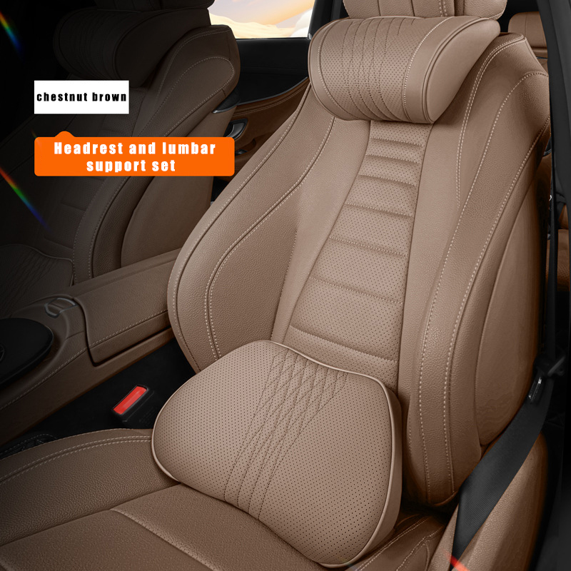 Brown headrest+ Lumbar support