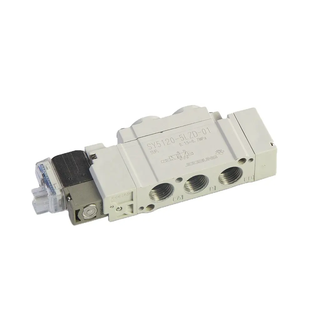 Válvula solenoide pneumática da série sy, válvulas solenoide 5/2 vias de alta qualidade dc 24v SY5120-5LZ-C6 smc