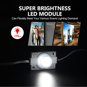 Modulo led ad alta luminosità 12V DC 45x15 gradi bordo lente led modulo ad alta potenza per segni 3W pubblicità - Product Image 6
