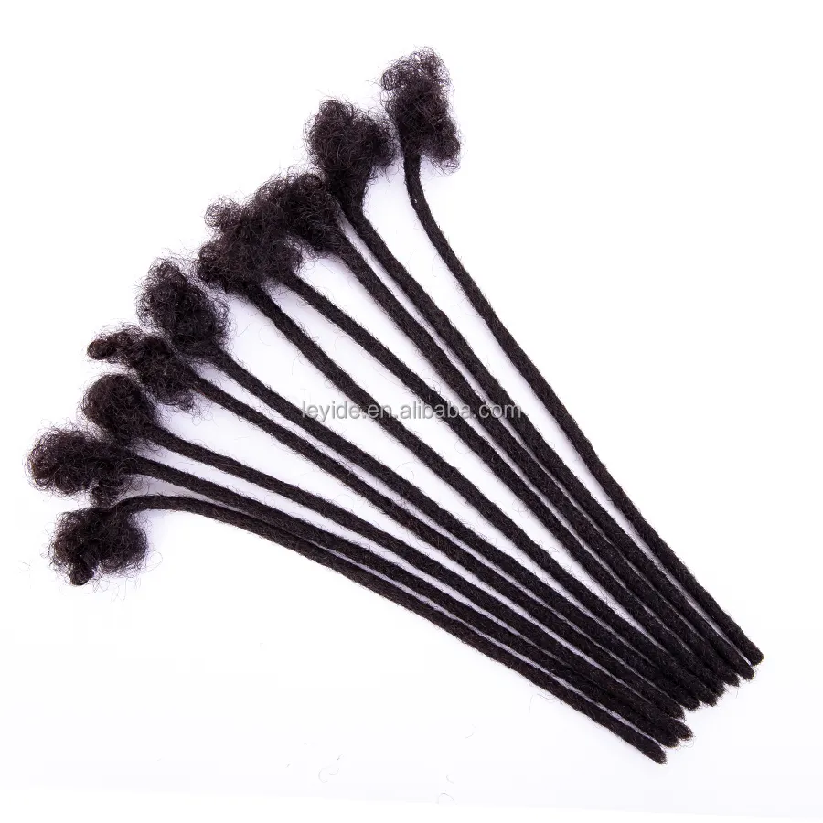 AliLeader Dread kilitler 100% el yapımı insan saçı Afro Kinky kıvırcık mikro Locs uzatma Sisterlocks Dreadlocks tığ saç
