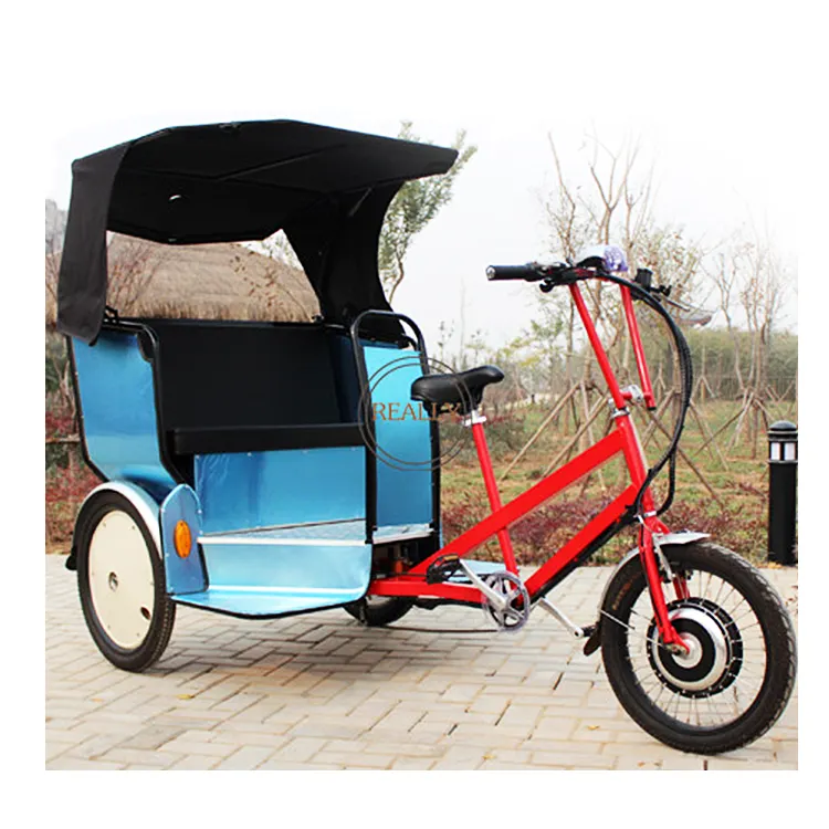 Oem özelleştirilmiş elektrikli taşıyıcı Rickshaw üç tekerlekler kargo bisiklet Trike yetişkin yolcu üç tekerlekli bisiklet