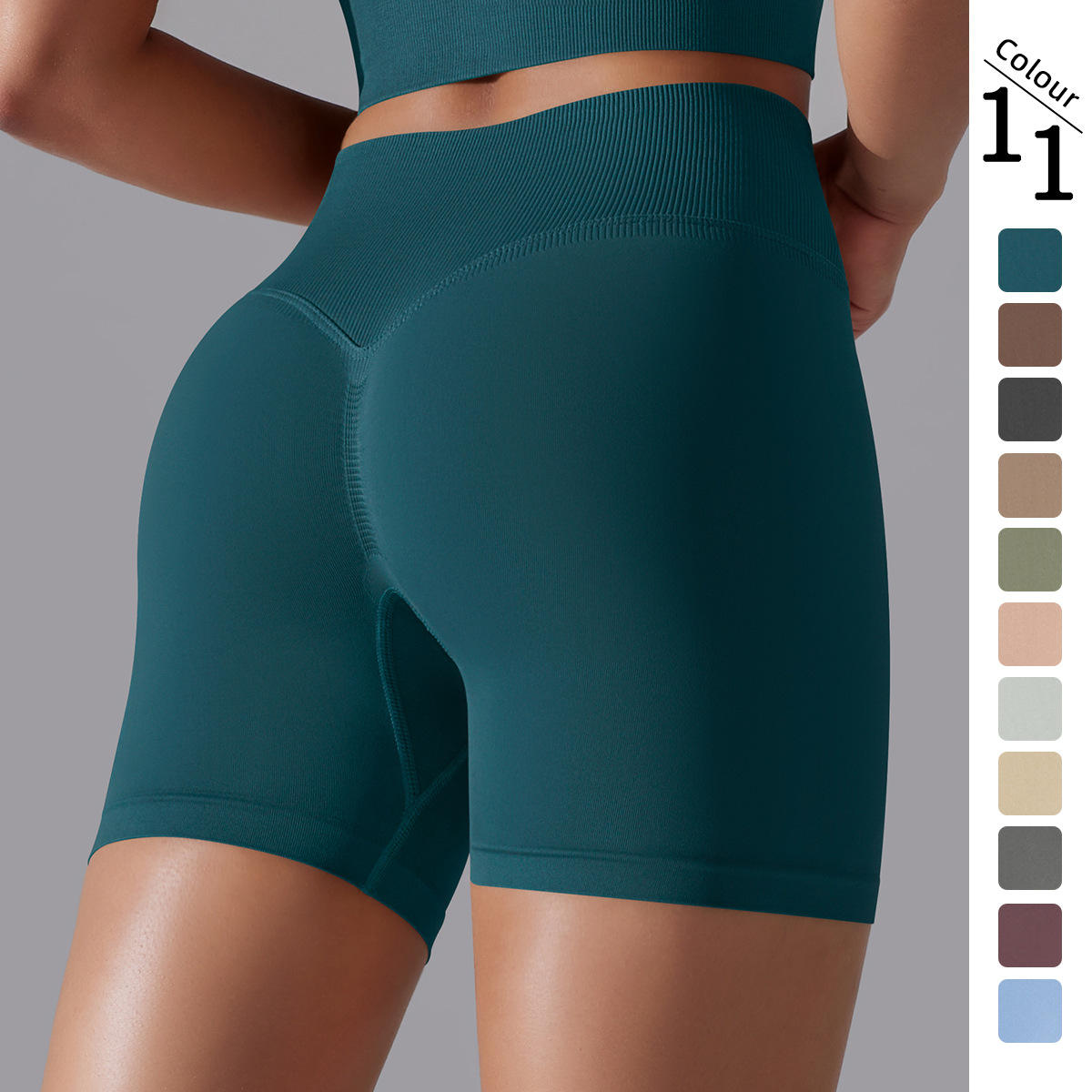 กางเกงขาสั้น6632-เขียวกลางคืน