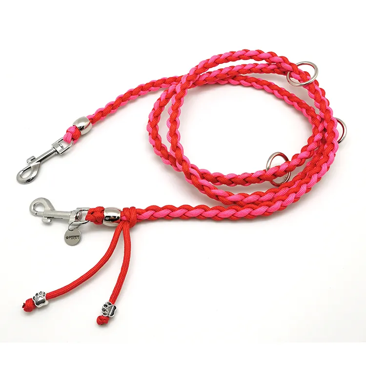 1.9 Meters length New style Dog Round braid dog leash With decoration