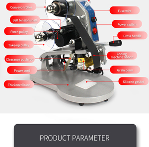 Máquina de codificación de lote de impresora de fecha de caducidad de número de codificador de cinta de sello Manual DMX para bolsas de plástico