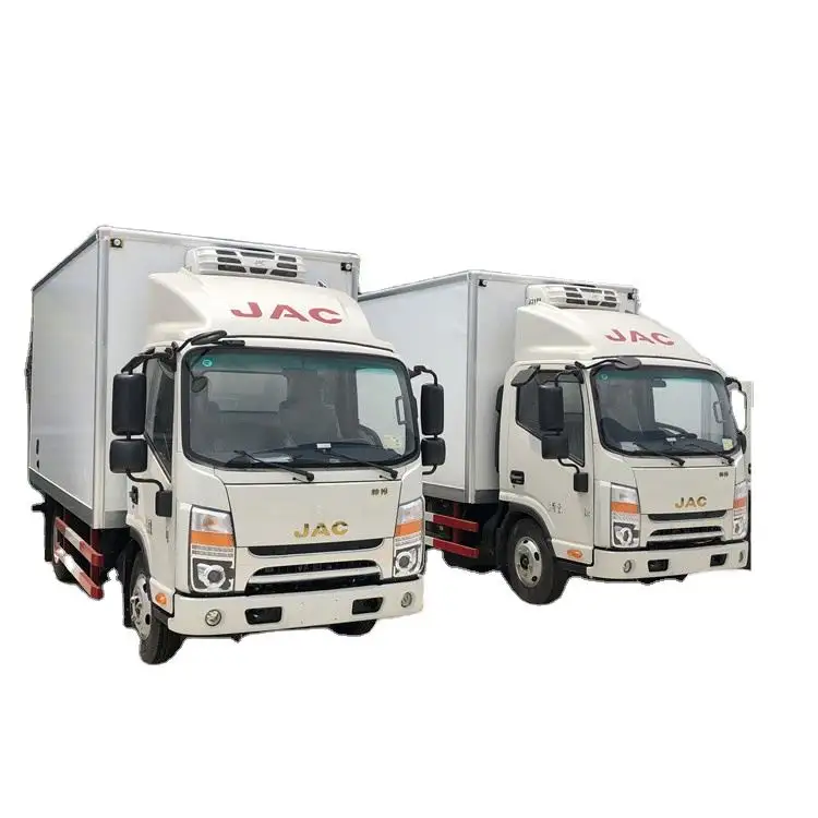공장 직접 3 톤 4 톤 5 톤 냉동 트럭 4x2 & 6x4 구동 휠 경화물 운송 기능이있는 새로운 디젤 밴 트럭