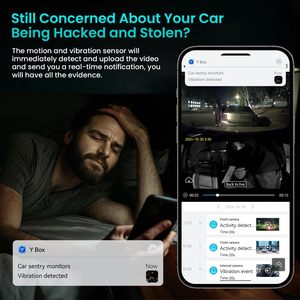 4G LTE an ninh Dash Cam phía trước bên trong từ xa Live-View, cảnh báo ngay lập tức thông qua ứng dụng, IR tầm nhìn ban đêm, không có màn hình, Dual FHD Dash Camera - Product Image 6