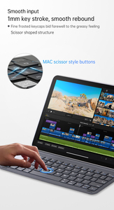 Mini teclado de tableta inalámbrico para teclado de iPad, funda protectora de teclado con soporte magnético Folio - Product Image 6