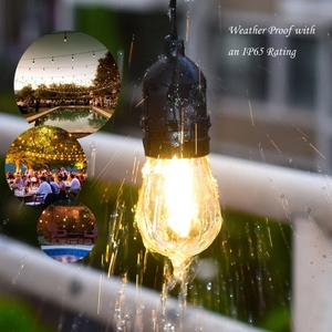 E27 presa cavo in PVC impermeabile S14 1W lampada LED stringa di luce con spina - Product Image 6