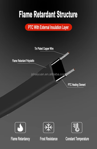 Hot Selling Heat Thermostat and Plug 2 3 <strong>mm</strong> Self Regulating 12vdc Heating Tracing <strong>Cable</strong> with Low Price - Product Image 5
