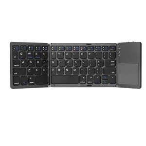 Teclado plegable inalámbrico Bluetooth, teclado de tamaño Mini con panel táctil para tableta, teléfono móvil, ordenador, teclado plegable ultradelgado - Product Image 2