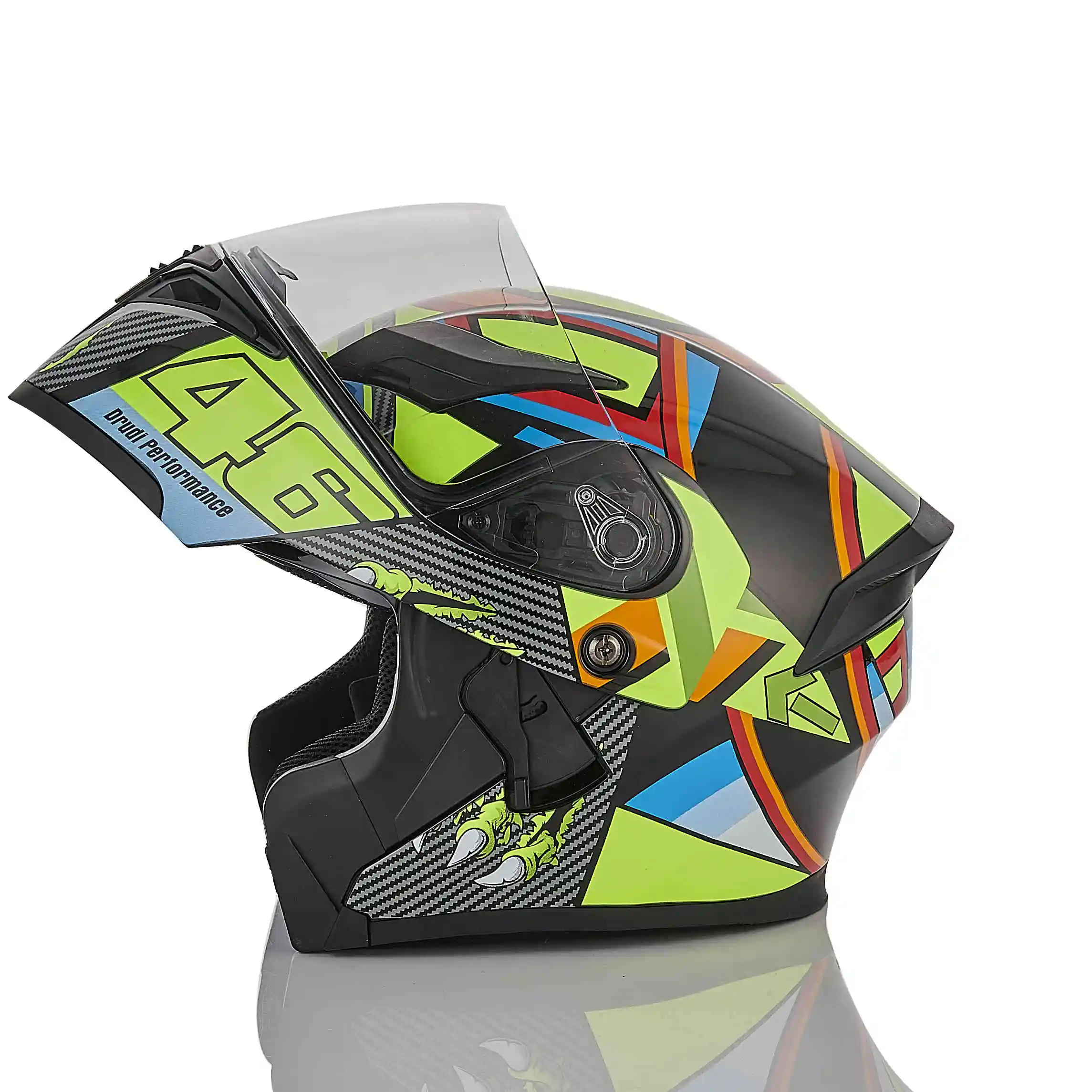 Helm keamanan Flip up untuk sepeda motor, helm olahraga off road, helm wajah penuh dengan ISO produk penjualan laris