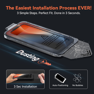 Dễ Dàng Cài Đặt Cho iPhone 16 15 14 13 12 Pro Max Tempered Glass 9H Cho iPhone Bảo Vệ Màn Hình Bụi Loại Bỏ Cài Đặt Kit Công Cụ - Product Image 2