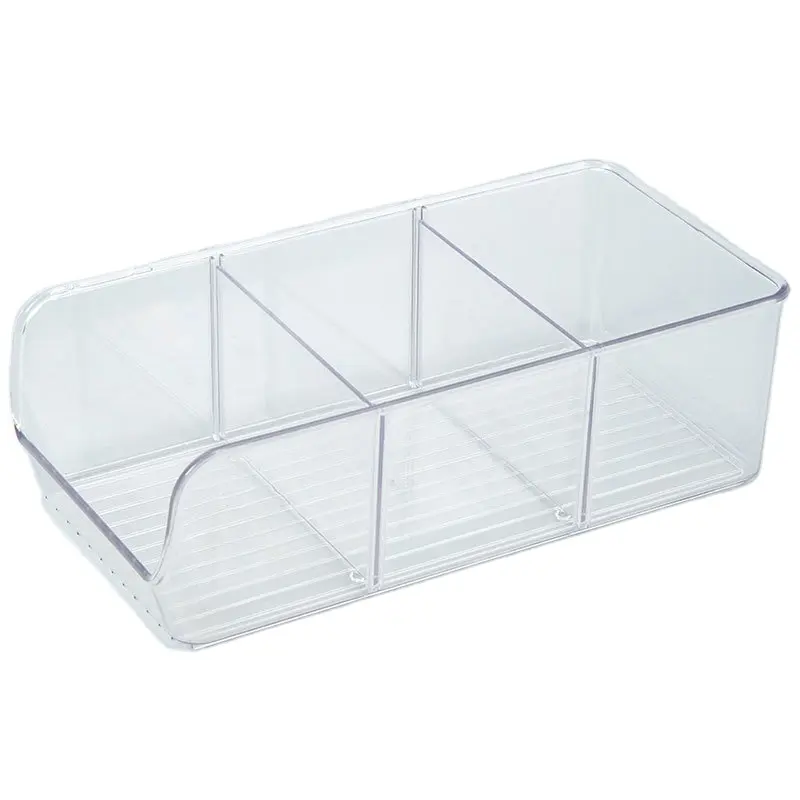 กล่องเก็บของในตู้เย็นใหม่กล่องเก็บแช่แข็งกล่องจัดเรียงห้องครัวกล่องพลาสติกสำหรับเก็บอุปกรณ์ในตู้เย็น