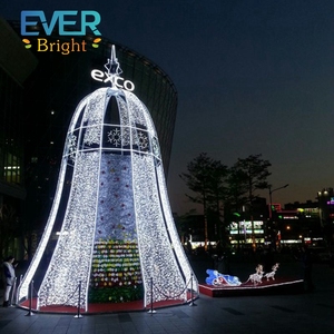 Nuevo modelo 100W PVC Decoración exterior Campana de Navidad Patrón LED Cadena Motivo Luz - Product Image 4