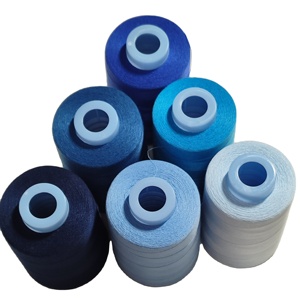Hilo de coser de poliéster hilado 100% de alta calidad del fabricante 40/2 Overlock de patrón teñido de alta tenacidad - Product Image 3