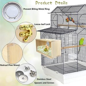 Sıcak Parakeet yuvalama kutusu atiatiel yuvalama kutusu kuş yuva kuş yetiştiriciliği kutusu ev - Product Image 4