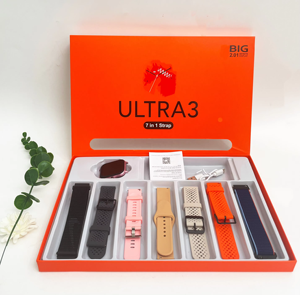7 in1ウルトラウォッチ7in1スマートウルトラウォッチウルトラ7in1ストラップスマートウォッチセットワイヤレス充電器マルチバンドrelojes inteligentes - Product Image 3