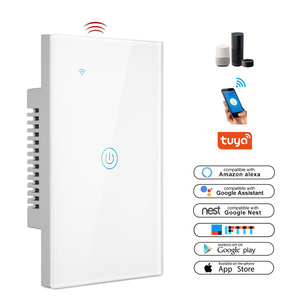US Standard 1 Gang Light google <strong>Home</strong> Mobile Phone APP Control Wifi Voice Control Smart Touch Switch - Product Image 1