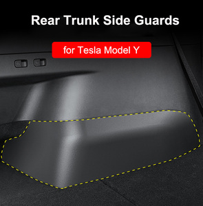 Car Rear <strong>Trunk</strong> Side Guards <strong>Inner</strong> Protector TPE Plate Sill Cover Fluff Surface Corner Baffles Protection Shell for Tesla Model Y - Product Image 2