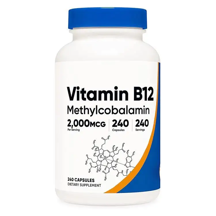 Eigenmarke Schlussverkauf natürliche gute Qualität vegetarisch nicht-GMO glutenfreie Vitamin B12 (Methylcobalamin) Kapseln