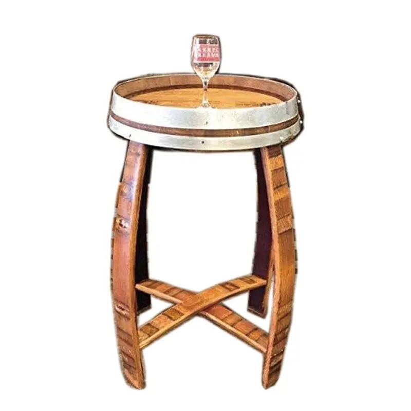 Oak barrel furniture wooden wine barrel whiskey table For Bar Home Decoration