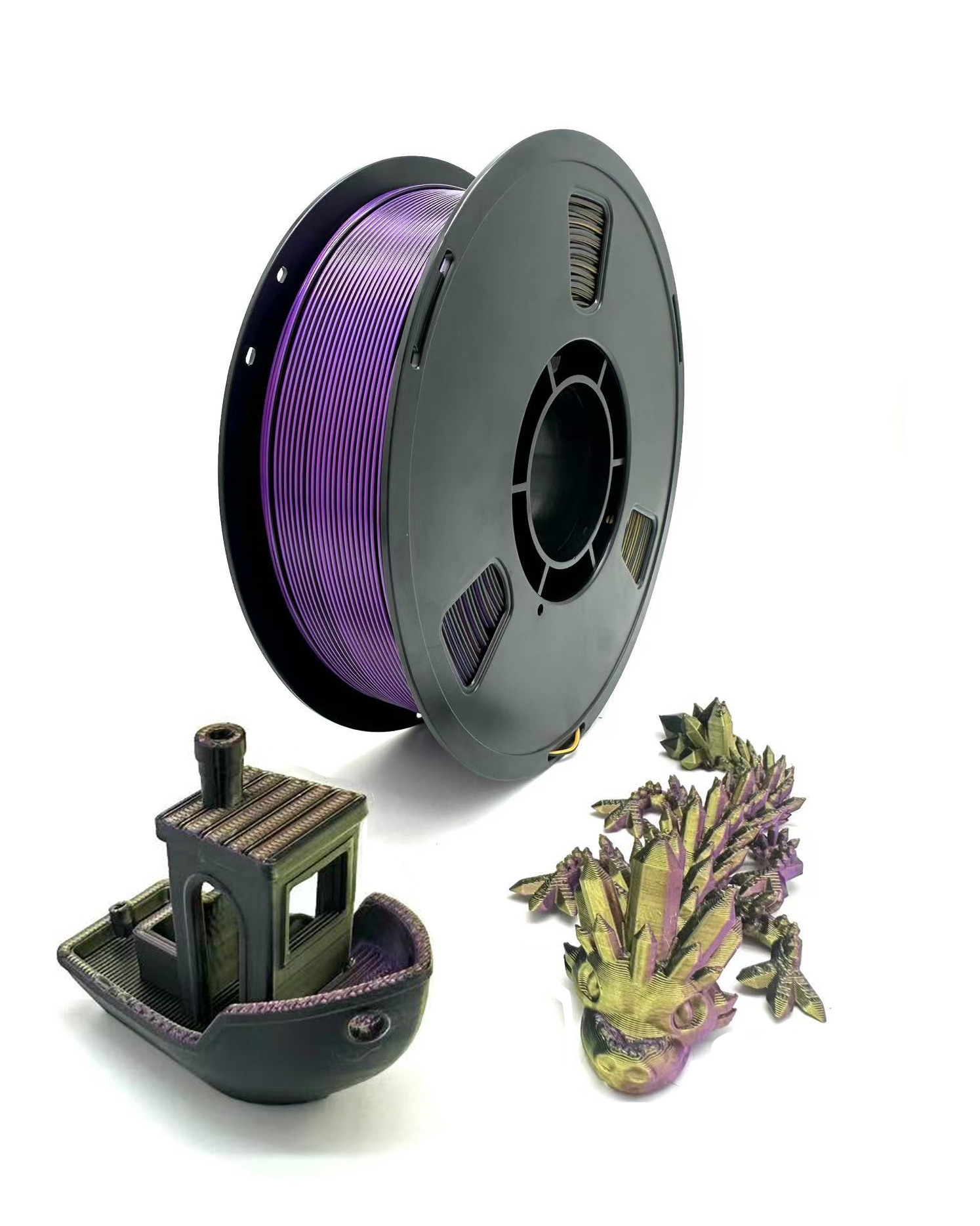 Noir/Or/Violet