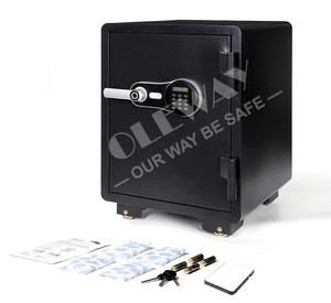 Caja fuerte para el hogar Con bolsa impermeable ignífuga Caja fuerte de seguridad Para objetos de valor en efectivo Teclado electrónico numérico Sistema de alarma dual - Product Image 4