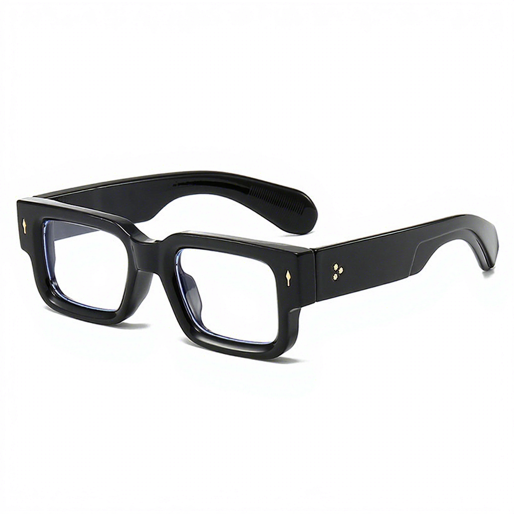 Black-framed white flakes
