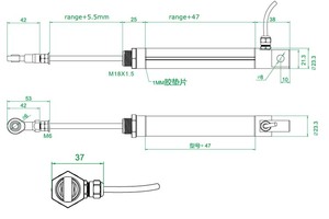 Sensor lineal avanzado WY-01, dispositivo con salida analógica de 4-20ma/0-5V/0-10V, 15-300mm, gran oferta - Product Image 6