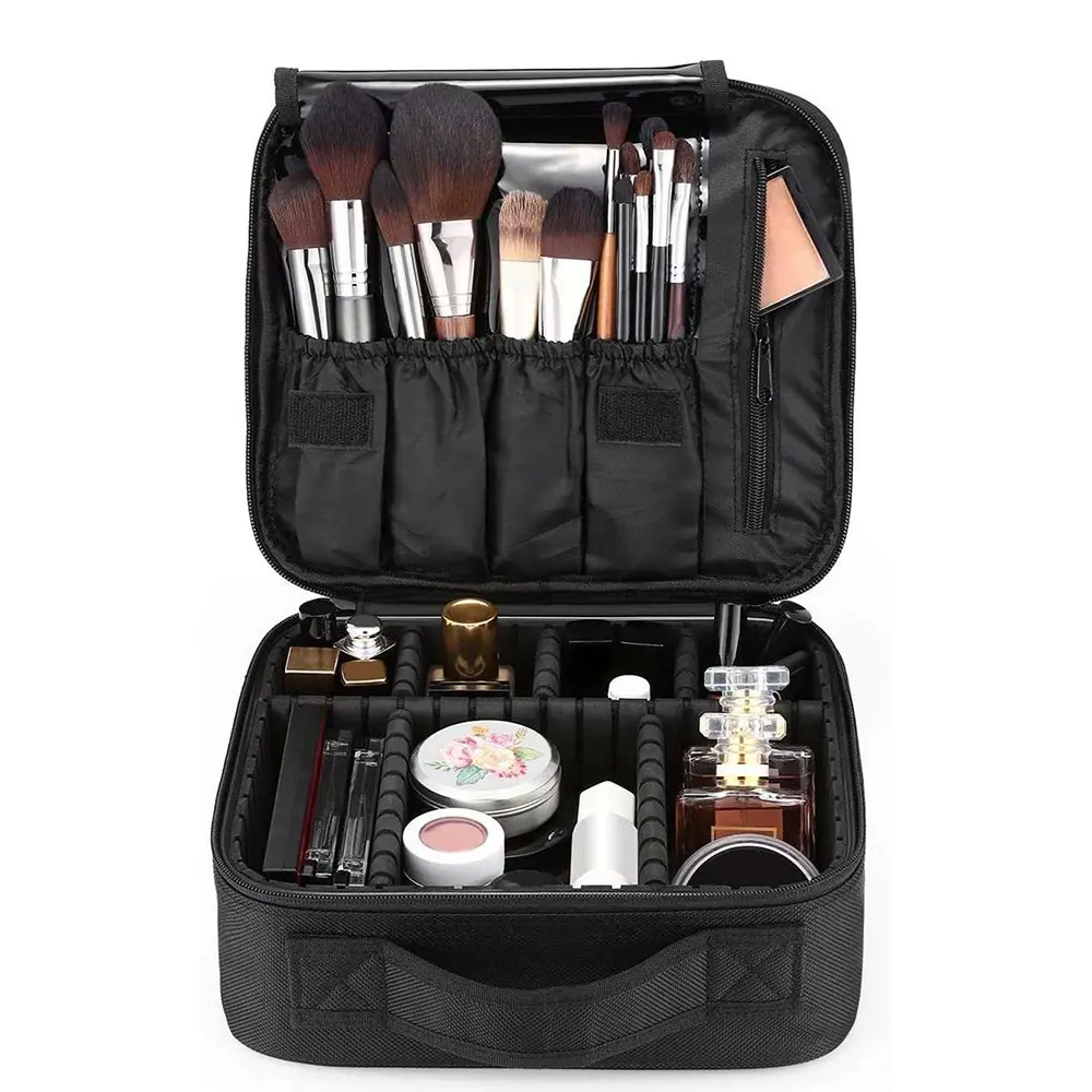 Make-Up Cosmetische Opbergtas, Professionele Make-Up Treinkoffer Cosmetische Doos Draagbare Reiskunstenaar Opbergtas Borstels Tas