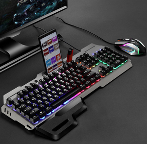 タブレットコンピューターPCバックライト付きゲーミングキーボードメカニカルキーボードキット用のベストセラーポータブル有線USBキーボード - Product Image 1