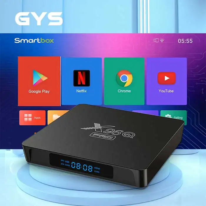 GYS Kualitas Tinggi Desain X96 Q Pro Tt Tv Box Android 4K Player Set Top Tv Box X96q Pro Terbaik Android TV Box
