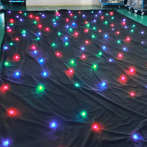 Factory Direct RGBW Emitting IP65 3in1RGB for Disco Party Wedding Flexible Foldable <strong>LED</strong> <strong>Star</strong> Curtain Beam Lights <strong>Star</strong> Curtain - Product Image 1