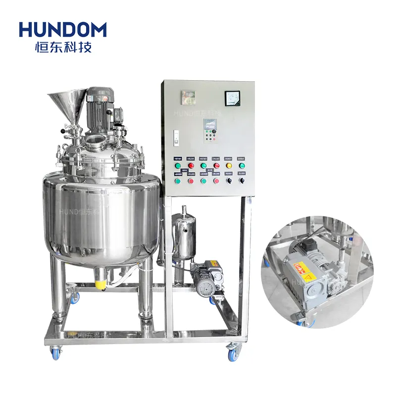 Vacuum emulsifying mixer Shampoo making machine Cosmetic cream mixing homogenizer Food hygiene grade vacuum mixing equipment