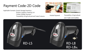 New Arrival Long Range Portable 1D 2D <strong>Qr</strong> <strong>Code</strong> BT Blue Tooth Wireless Barcode Scanner - Product Image 6