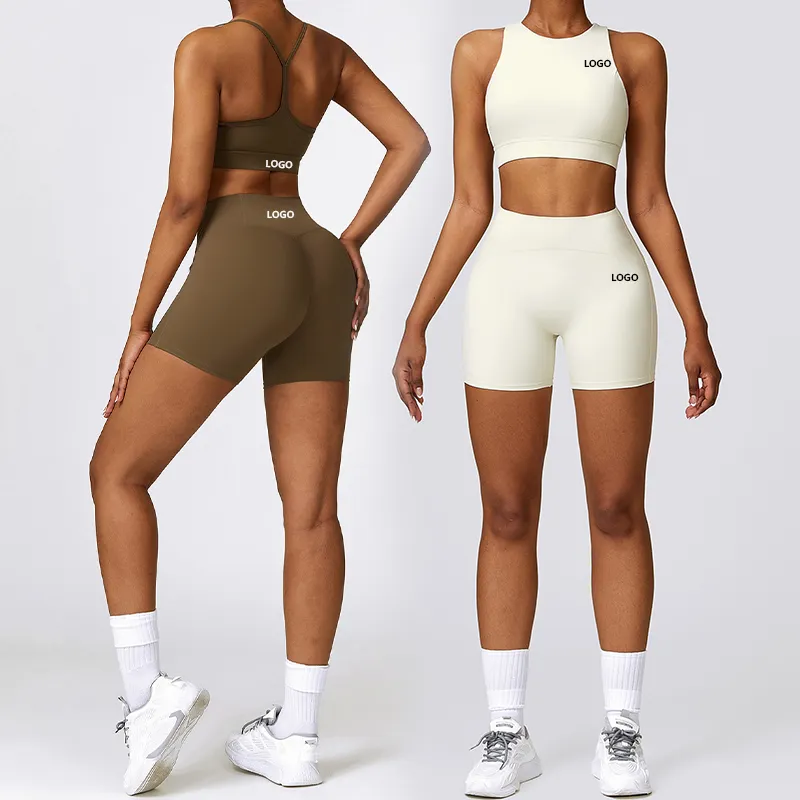 XW-TZ8359 novo conjunto de proteção ambiental personalizado de nylon de secagem rápida para ioga e roupas fitness para corrida e esportes