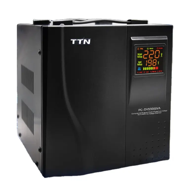 Regulador de voltaje automático TTN 10kva AVR AC, estabilizador de voltaje eléctrico monofásico de 120V, 220V y 230V con Control de relé para el hogar