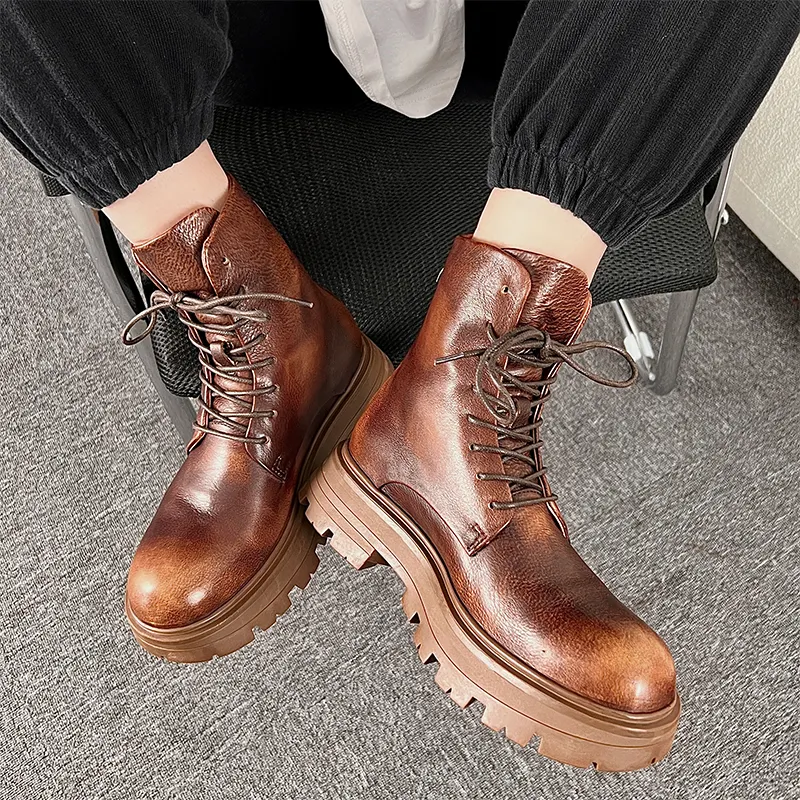 Factory Discount Price Roman Boots Custom logo women's genuine leather Boots