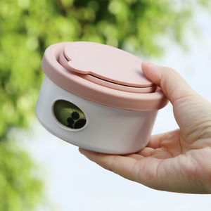 कीआन सिलिकॉन कैट डॉग बाउल डिश लकड़ी के स्टैंड के साथ, कोई स्पिल नहीं पालतू भोजन 3 इन 1 पानी की बोतल फीडर बिल्लियाँ छोटे कुत्ते पालतू कटोरा - Product Image 3