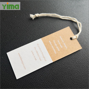 Etiqueta colgante de ropa de papel de logotipo de impresión personalizada barata pero de alta calidad con cuerda y ojal impreso personalizado - Product Image 4