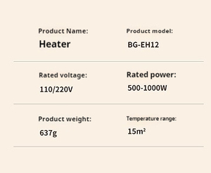 卸売1000WPTCデスクトップタワー電気ヒーターHX01ポータブルエアヒーター冬用ウォーマーエレメント用ホームオフィス用 - Product Image 4