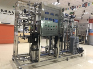 オゾンサイクルと貯水タンクを備えたSUS304316超純水処理プラント1000LPHダブルステージROシステム