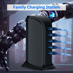 Adaptador tipo C cargador multipuerto 6 en 1 USB C cargador enchufe USB Estación de escritorio de carga - Product Image 2