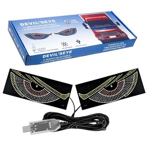 ไฟ LED สามสีแบบ USB Devil Eye สำหรับตกแต่ง, ไฟ LED แสดงสีหน้า12V สำหรับรถยนต์รถบรรทุกสภาพใหม่6V - Product Image 5