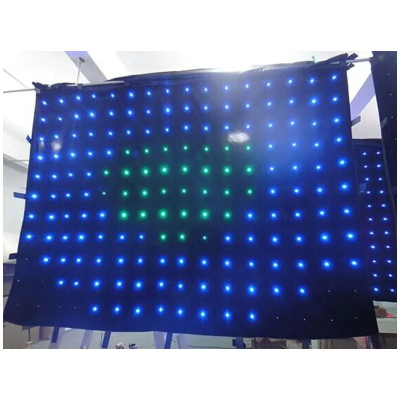 ستارة فيديو ناعمة محمولة خلفية شبكية بإضاءة نجمية شاشة كبيرة مرنة ستائر مسرح Dmx للبيع ستارة Led Dmx